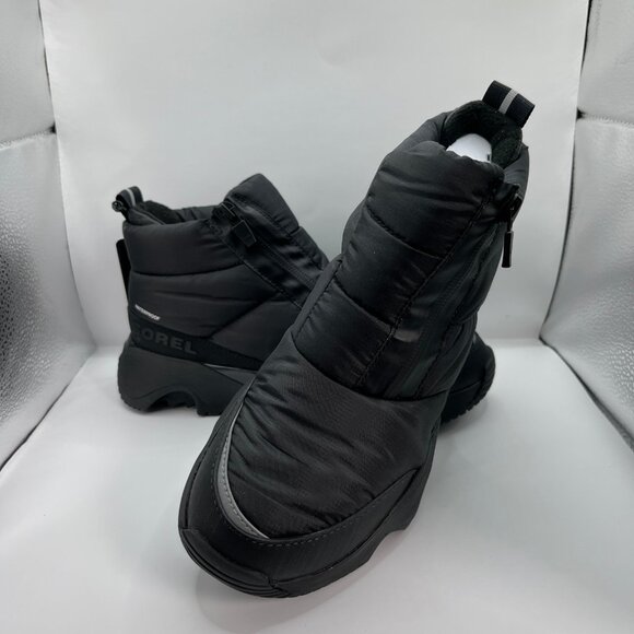 Sorel Kinetic Impact Puffy Zip – Women’s 6.5 – Black/Sea Salt – BRAND NEW in Box - Picture 1 of 12